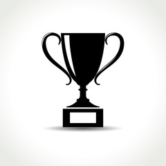 trophy icon on white background