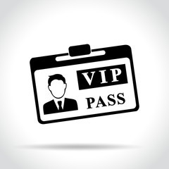 vip card on white background