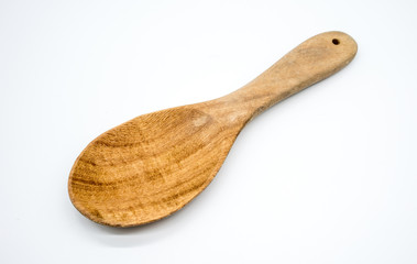 wooden spoon isolated on white