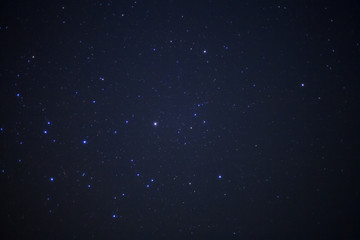 Fototapeta na wymiar Star in night sky and milky way galaxy. Long exposure photograph.with grain