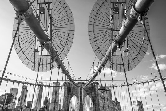 One of the main attractions in New York - famous Brooklyn Bridge