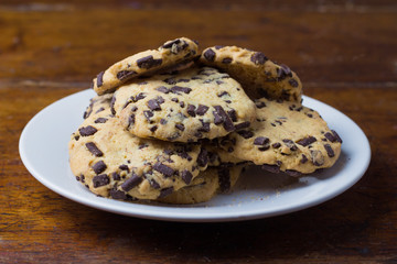 Plate with homemade cookies
