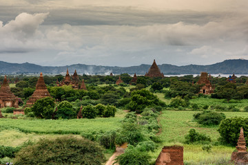 Fototapeta na wymiar Ancient temples in Bagan, Burma, Myanmar