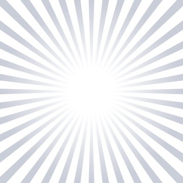 White and gray sunburst abstract background