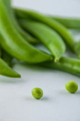 Green beans isolated on a white background