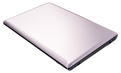 Closed laptop isolated