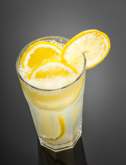 Fresh lemonade in a glass
