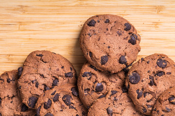 Oatmeal cookies with chocolate