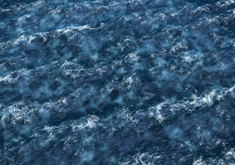  ocean wave before the storm is coming at night