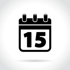 calendar black icon on white background