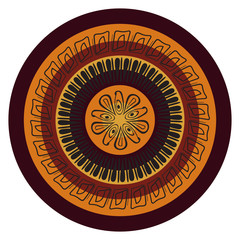 Vector abstract mandala in the African style
