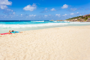 plage de Grande Anse, la Digue, les Seychelles