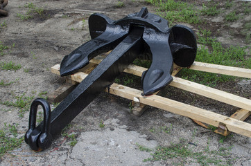 Ship anchor close-up