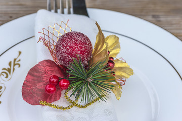 christmas table setting
