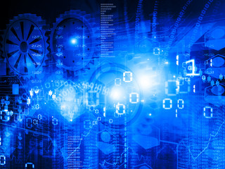 Financial graphs and charts shows business growth, background image, 3d render