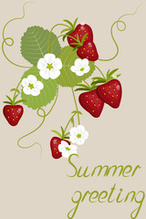 Greeting card strawberry
