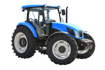 Agricultural tractor isolated on a white background