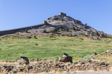 Territory of the Genoese fortress in Sudak, Crimea