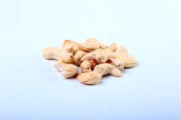 nuts cashews isolated on white background. Selective focus