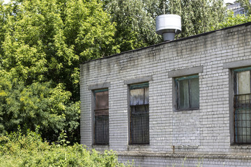 Abandoned old brick building