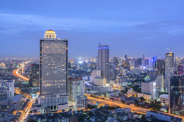 Fototapeta na wymiar View Bangkok Business District
