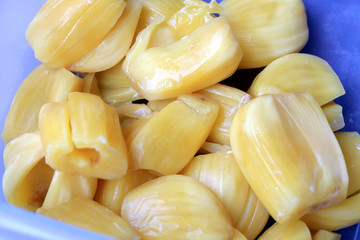 Piece of sweet yellow Jackfruit,Tropical fruit.