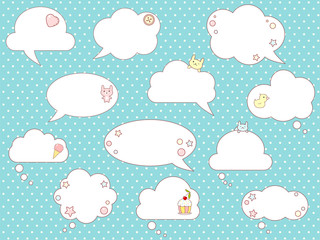 Set of vector comic speech bubbles
