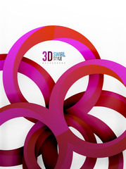 Vector 3d rings design background