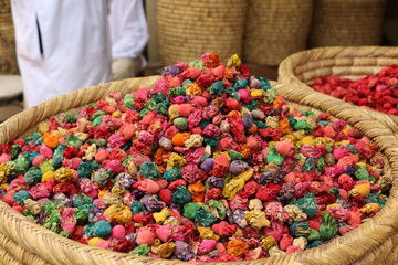 The colored tea in market