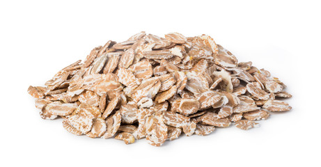 pile of oatmeal isolated on white background