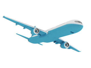 
Airplane isolated on a white background. 3D rendering