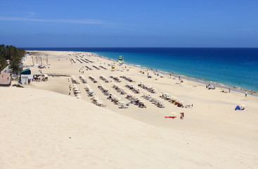 Beach of Morro Jable in Fuerteventura, Spain