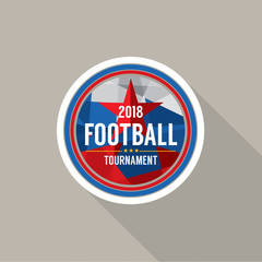 2018 Football Champions Badge Vector Illustration