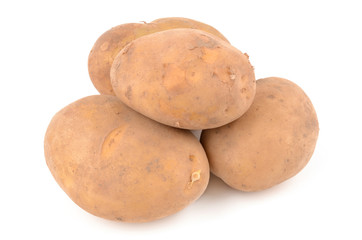 Potatoes on a white background