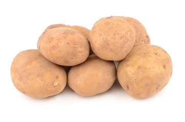 Potatoes on a white background