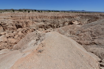A dry arid rock valley in Nevada, America.

