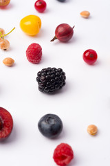 Naklejka na ściany i meble Berries isolated over white background.