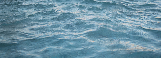 Blue azure ripples of water