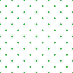 Green dot, seamless pattern, textile texture, wallpaper and background .Vector illustration.
