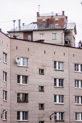 Fototapeta na wymiar two russian blocks of flats
