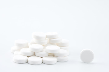 pile of white pills