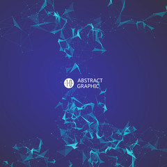 Abstract graphic consisting of points, lines and connection, Internet technology.