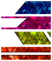 A set design of abstract modern vector bright horizontal web banner colourful with shiny polygonal background illustration eps10