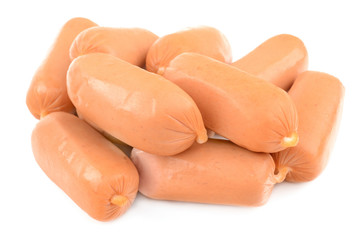 wieners on a white background