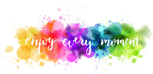 Watercolor splash with quote
