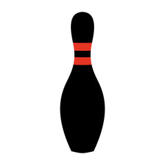 Standing Bowling Pin Vector Illustration Isolated