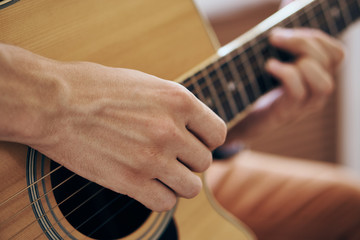 Guitar, musical instruments, sheet music, strings, tablature, mediator