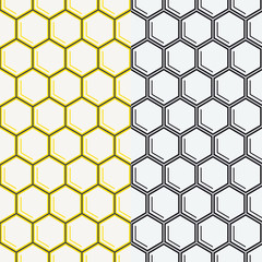 Seamless Honeycomb Vector Pattern. Geometric Background