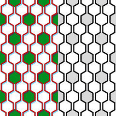 Seamless Honeycomb Vector Pattern. Geometric Background