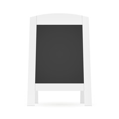 White blank street menu board - front view. Mockup for apply your design ideas. Vector illustration